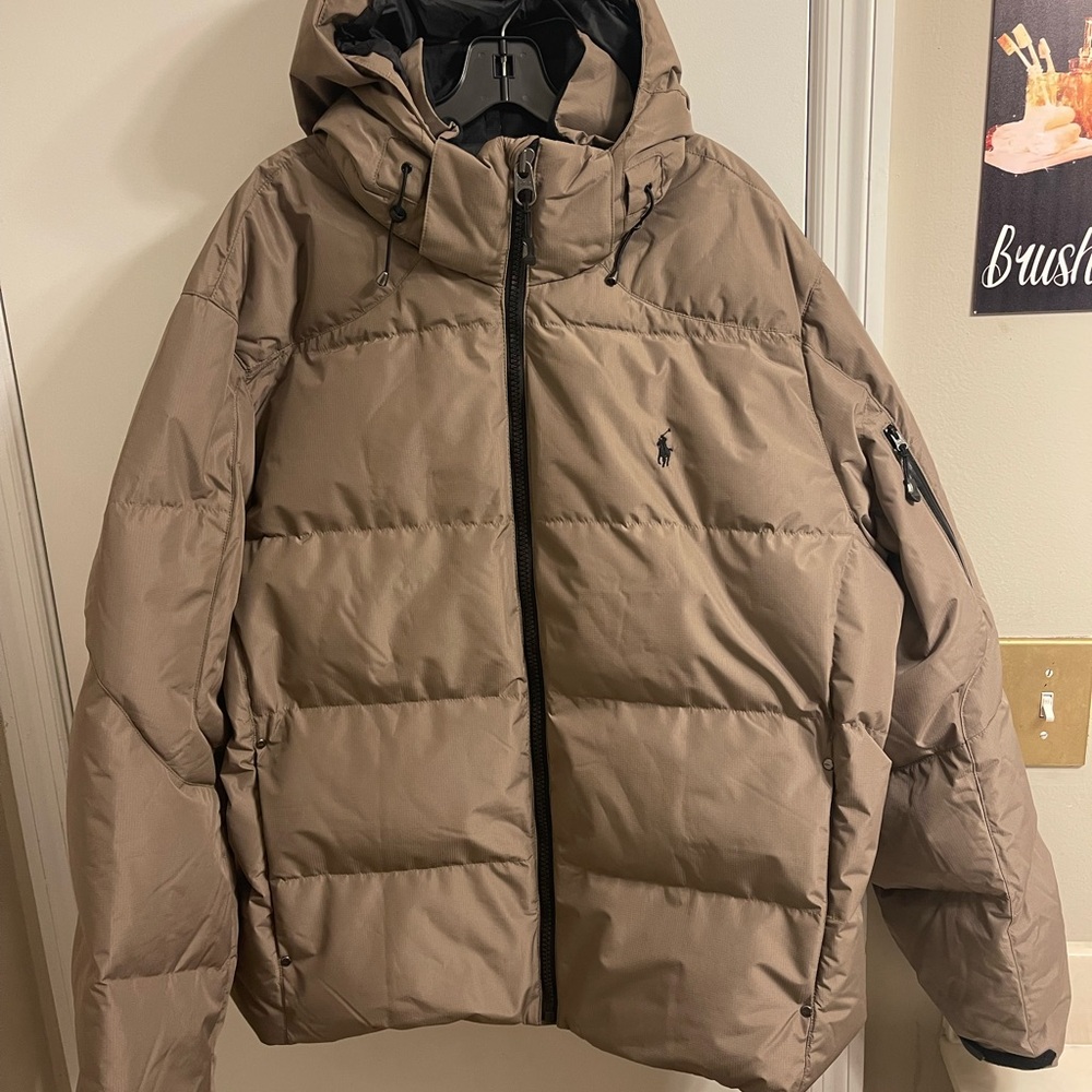 Polo by Ralph Lauren Brown Hooded Puffer Jacket